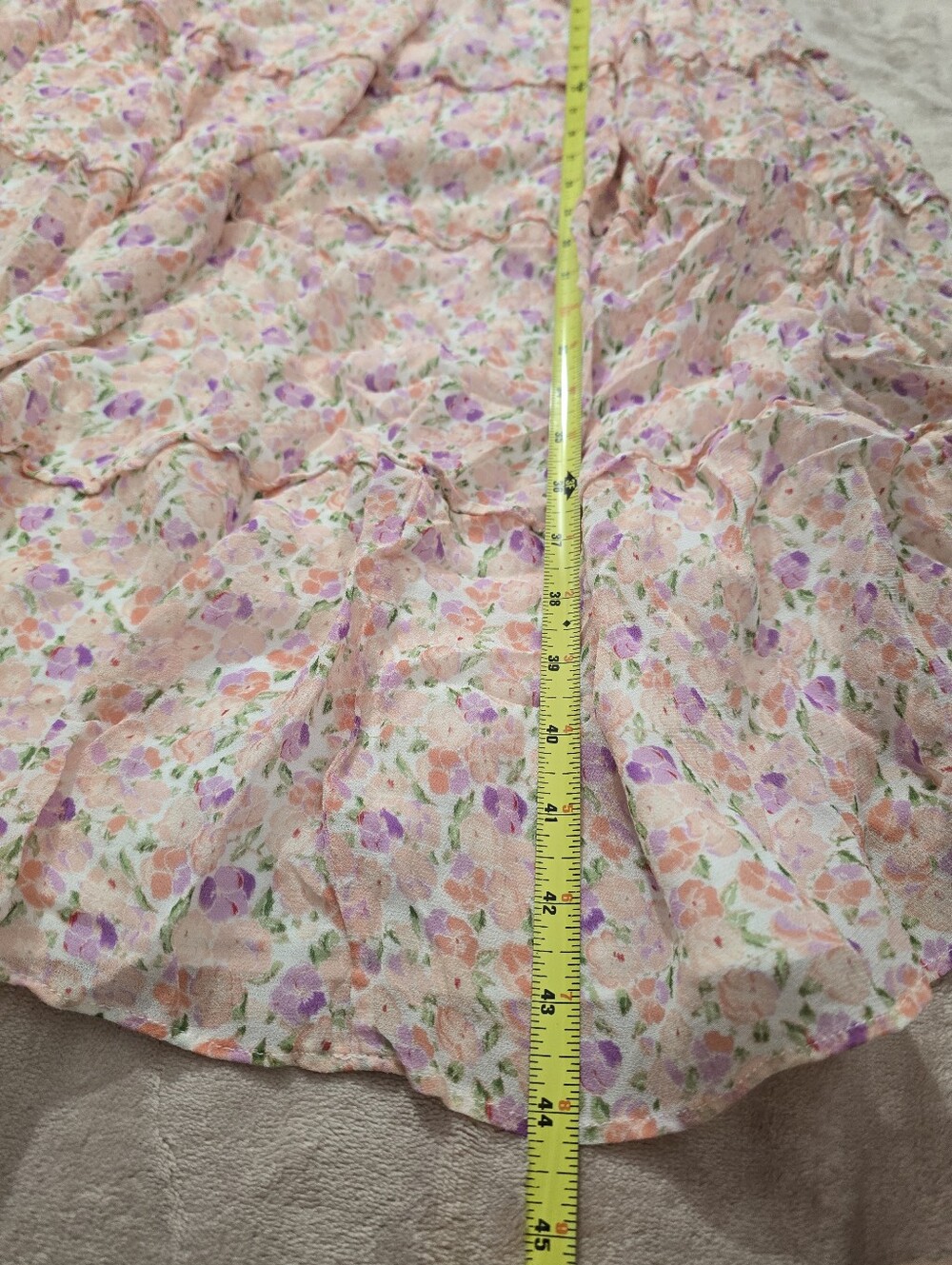 Hill House Ellie Nap Dress in Pansy Pink Floral Georgette Size XS - Picture 6 of 12